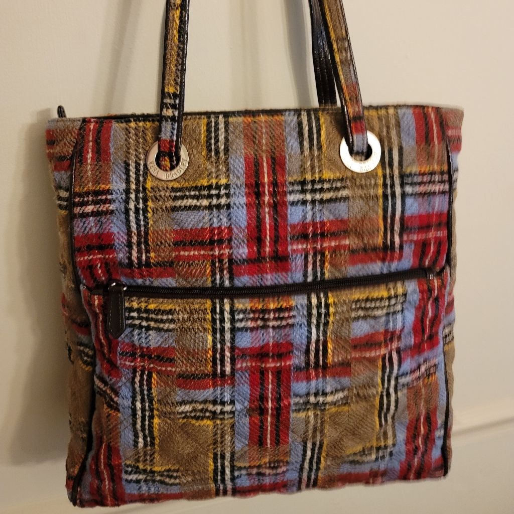Rare Nwot Vera Bradley Plaid Pocketbook